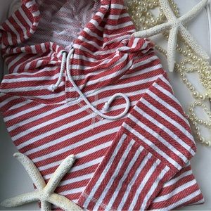 J.Crew Contrast Stripe Hoodie Sweatshirt